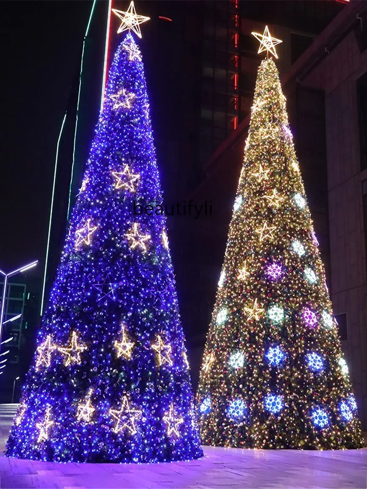 Large Christmas tree set 3- 4- 5- 6- 7m frame tree shopping mall decoration ornament