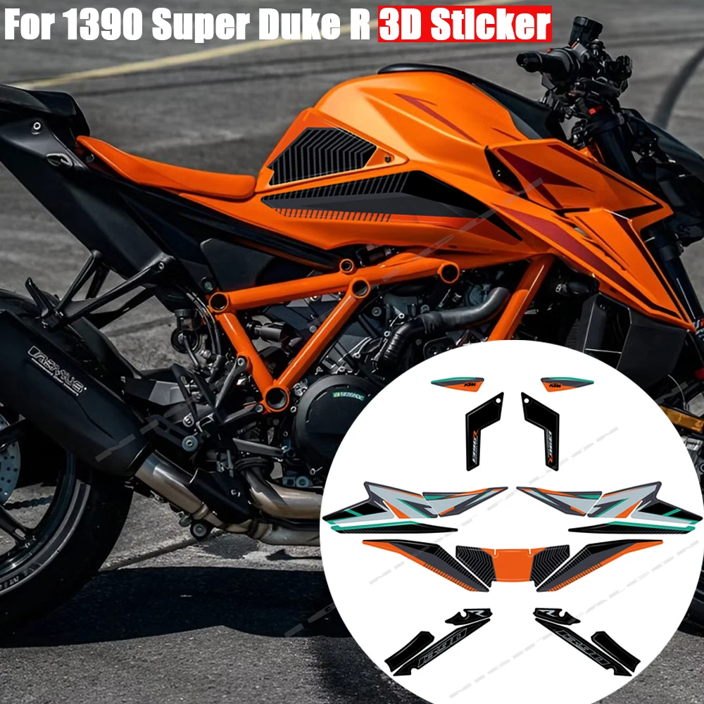 

Motorcycle 3D Resin Epoxy Sticker Protection Kit For 1390 Super Duke R / EVO 2024- Fairing Sticker Tank Pad Anti Scratch Decal