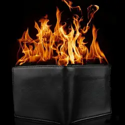 Funny Creative Multi Slots Ultra Thin Magic Wallet Trick Flame Fire Wallet Classic Toy