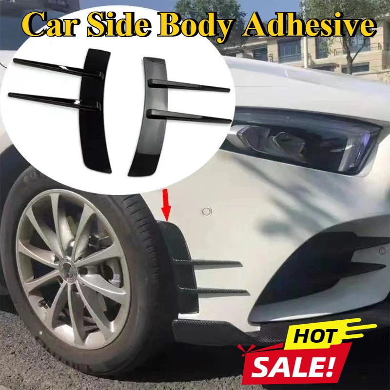 2pcs/set Front Bumper Vent Sticker Car Door Side Modification Model Duck Type Splitter Car Styling Accessory Exterior Decoration