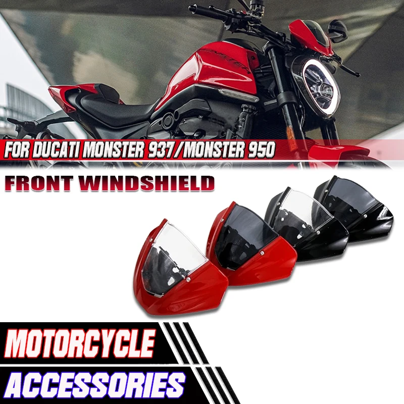 

New Motorcycles Windshield Wind Screen Shield Deflector Protector Cover Accessories For Ducati MONSTER 950 Monster 937 2021 2022