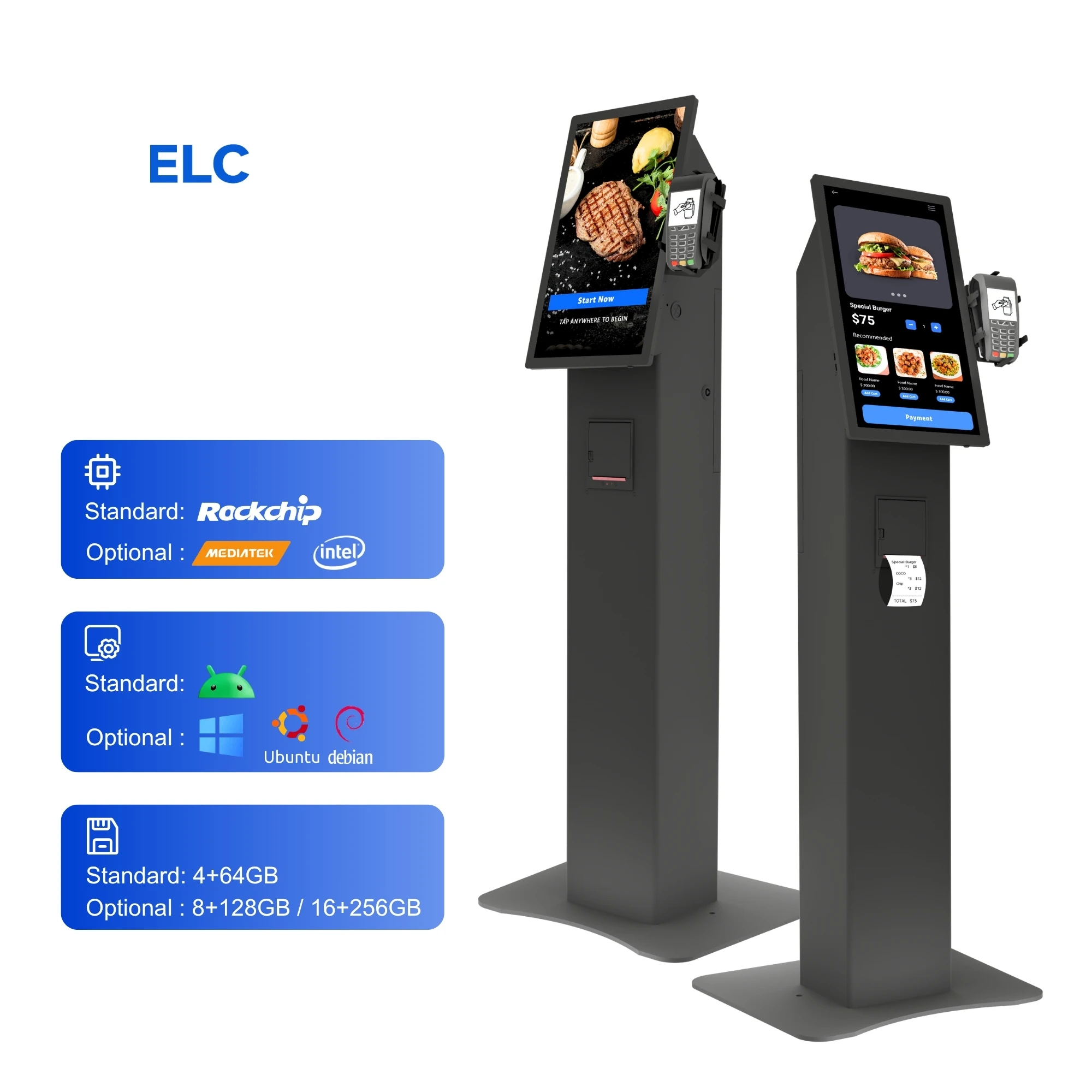 Self-Service Interactive Ordering Kiosk 21.5