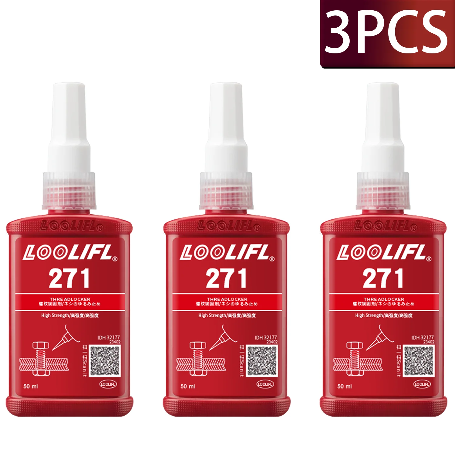 50ml 271 243 Blaues Schraubensicherungsmittel für Muttern und Schrauben, Schraubenkleber, anaerober Metallkleber, rostfrei