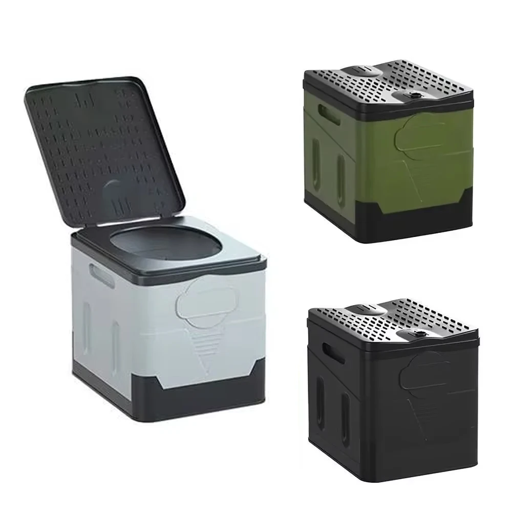Outdoor Camping Folding Toilet Car-Mounted Portable Toilet Storage Odor Control Emergency Supplies Self-Driving Travel Toilet