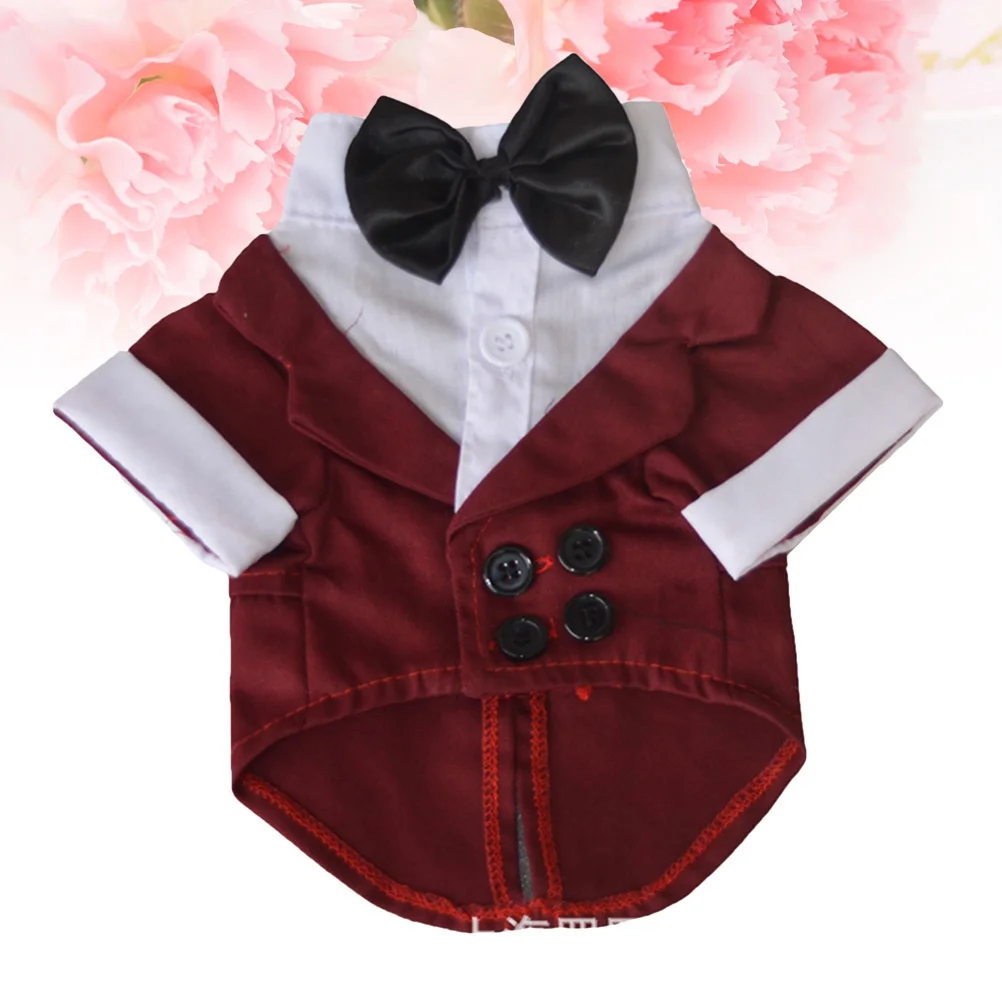 

Puppy Suit Dog Dress with Bow Tie Pirate Suits Dresses for Small Dogs Wedding Outfit