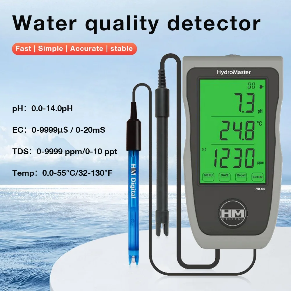 New Arrival Multi-Parameter Tester pH EC TDS Temp LCD Display Water Quality Detector