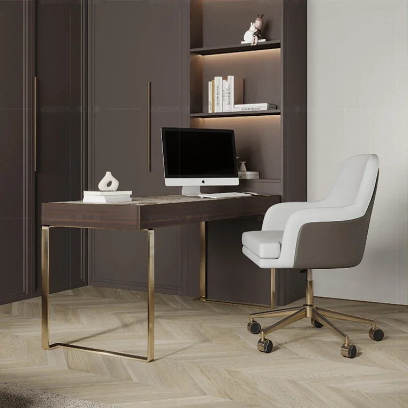 

Stone Plate Desk Chair Home Study and Bedroom Boss Desk Student Writing Desk Computer Desk