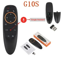 G10s Fly Air Mouse Mini Remote Control G10 Wireless 2.4GHz for Android Tv Box with Voice Control for Gyro Sensing Game