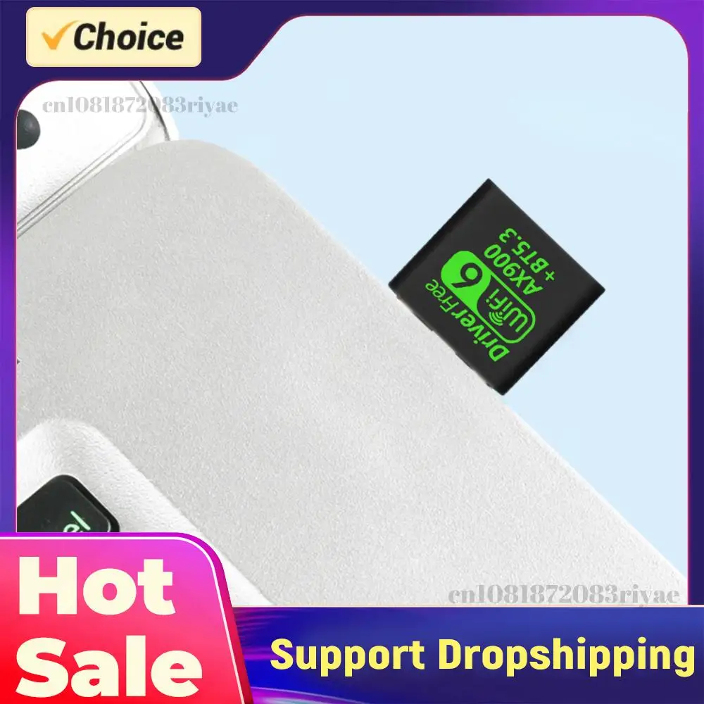 

USB-адаптер Wi-Fi 6 с поддержкой Bluetooth 5.3, миниатюрный USB-донгл Wi-Fi, беспроводной сетевой внешний приемник без драйверов