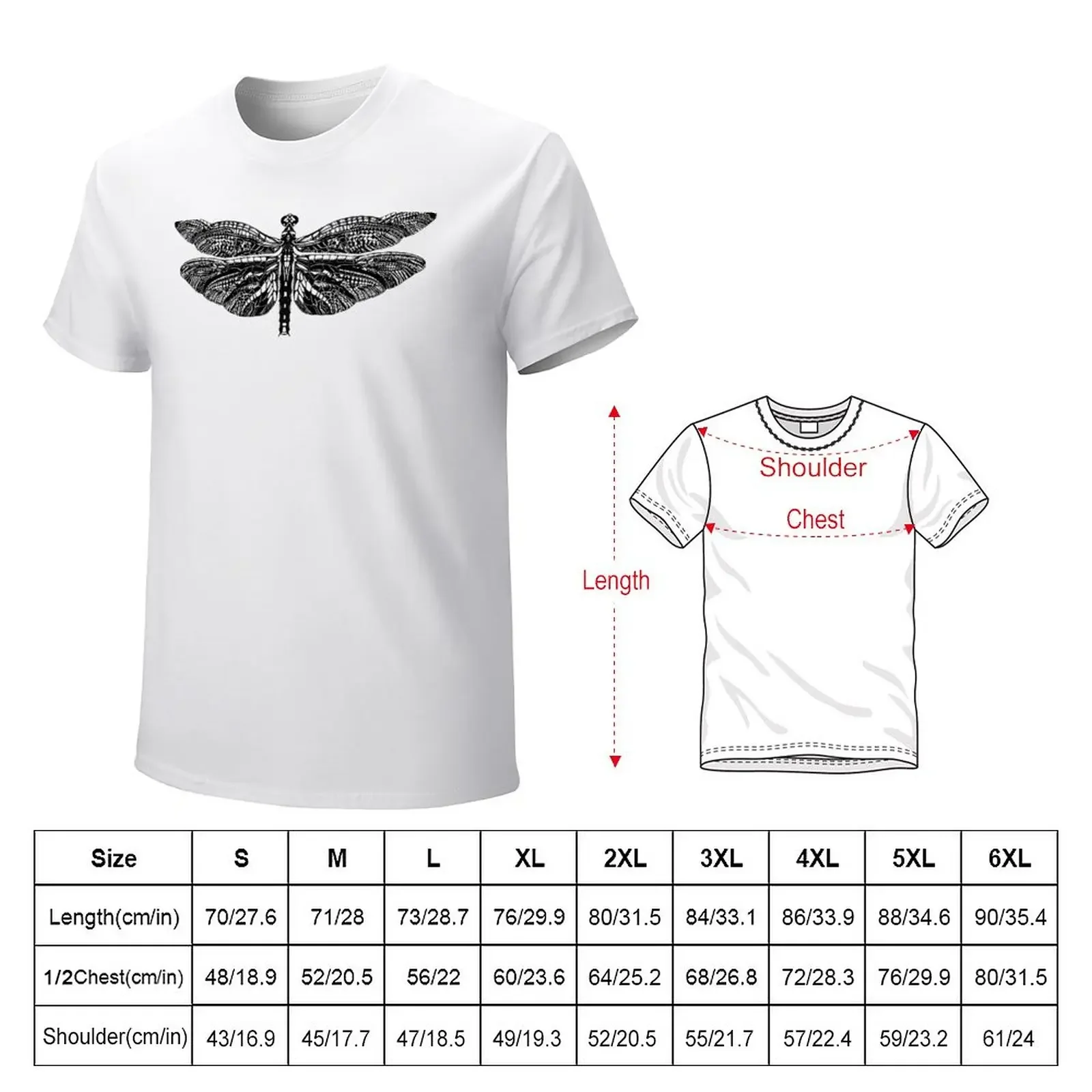 Dragonfly T-Shirt sports fans Aesthetic clothing sweat mens funny t shirts