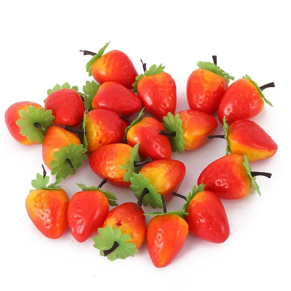 

20PCS Multicolor Simulation Fruits Vegetables Plastic Photography Props Food Model Accessories DIY Fake Cherry Lemon Patoto