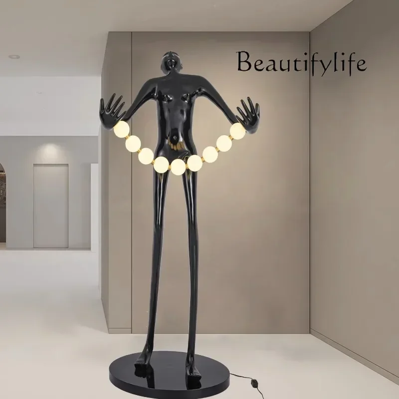 Modern Humanoid Art Sculpture Creative Exhibition Hall Hotel FRP Large Decorative Figure Ornaments