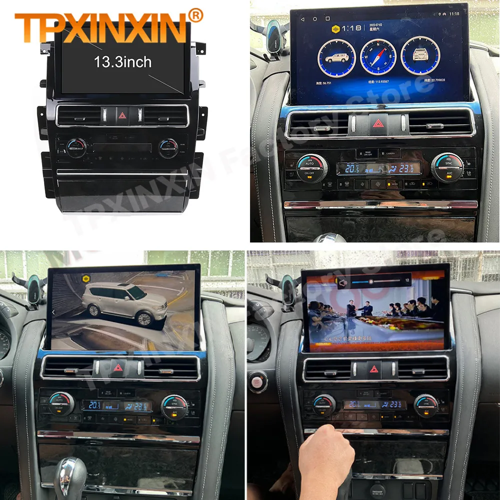 LHD RHD Car Radio With Android 11 Screen Multimedia Stereo For Nissan Patrol Y62 Amada For Infiniti QX80 QX56 GPS Navi Head Unit