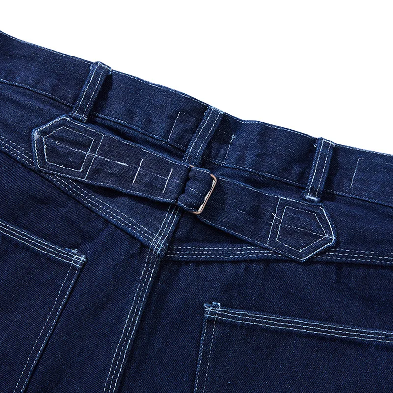 กางเกงยีนส์สีขาว OKONKWO รุ่น Ami Khaki WABASH กางเกงลายทางสำหรับกิจกรรมกลางแจ้ง กางเกงยีนส์ทำงานหลายกระเป๋า