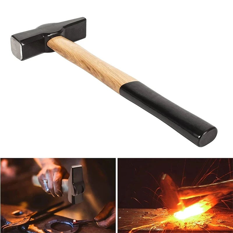 

TML Forging Tool Blacksmiths' Hammer Replace for 0000811-1000 Blacksmith Forging Tool (Hardened Face & Cross Peen) 2.2 Ibs/1000g