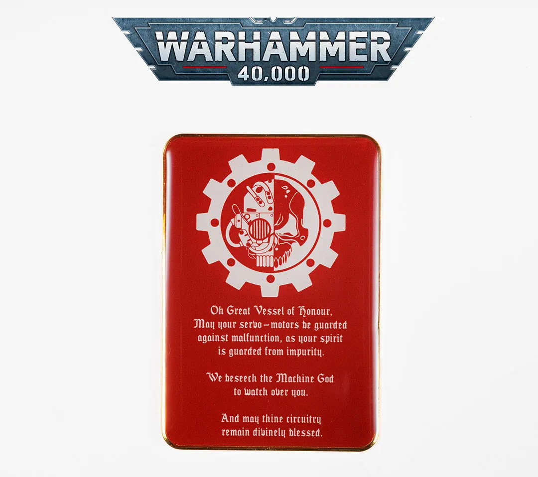 Starforged Star Forged War Hammer 40K Mechanical Shinto Ohm Messiah Refrigerator Sticking Brooch Badge