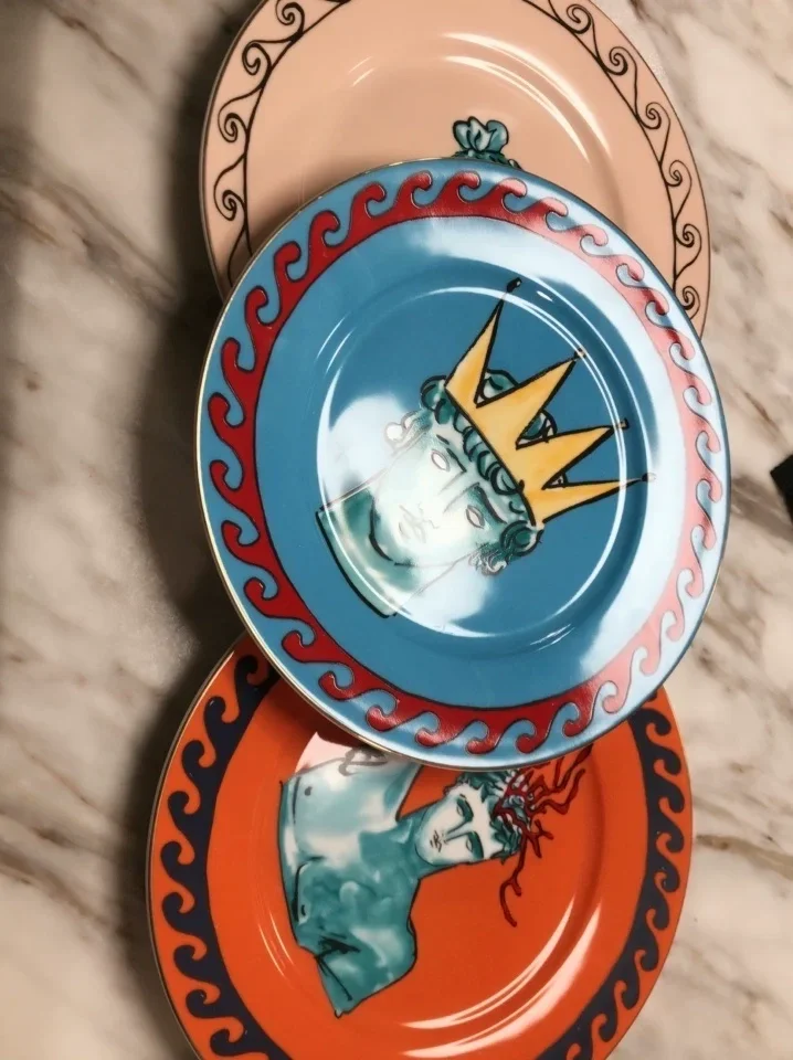 4pcs a set Afternoon tea plate Dessert bread plate