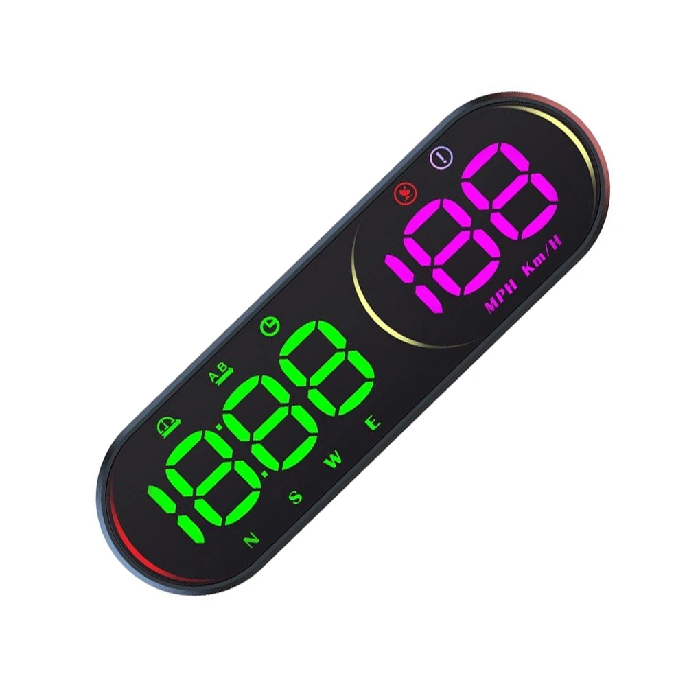 Auto HUD for gps Speed Compass Display Digital Head Up Display for Car Speed Times Distance Compass Ambient Light Turn Signal