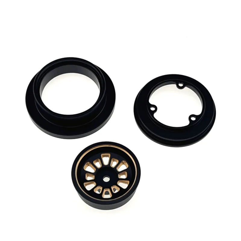 Brass Electrophoretic Light Edge Tire Hub for Hyper GO MJX 1/18 H18P RC Car Metal Upgrade OP Accessories Parts
