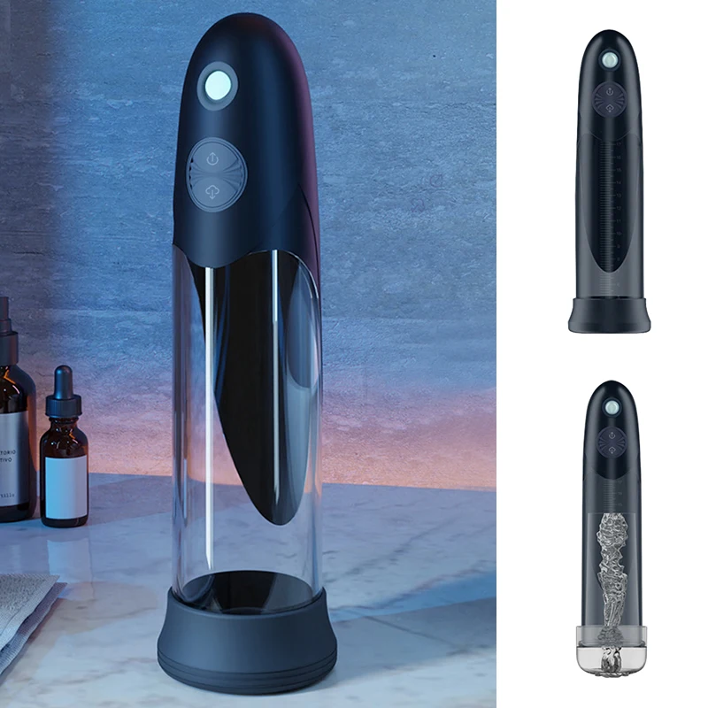 Penis Pump Penile Thicken Water Bath Penis Exerciser Sex​ Toys for Man Electric Sextoys Dick Massage Product Cock​ Stretch Toy