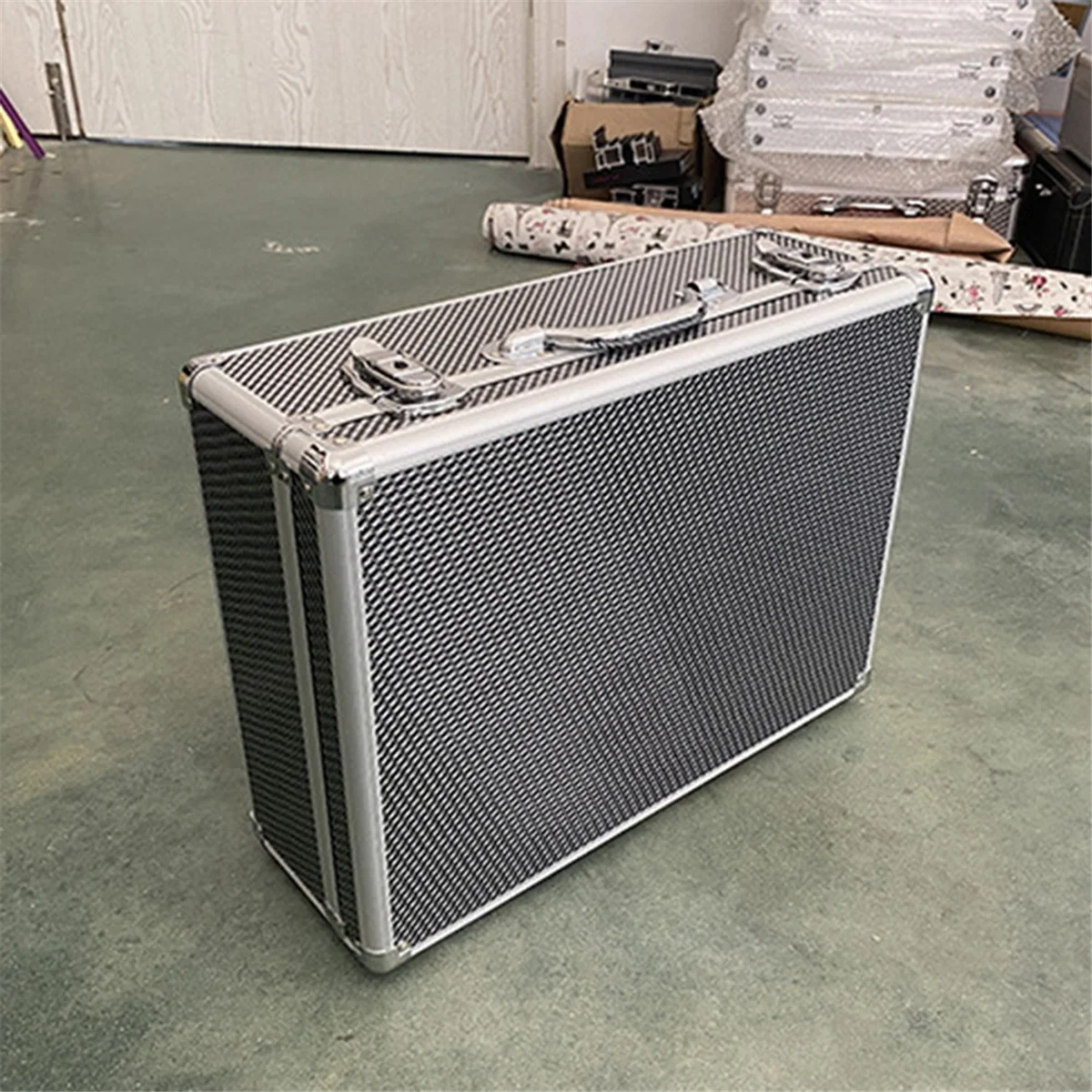 SLQZT Cassetta degli attrezzi in fibra di carbonio Cassetta degli attrezzi in alluminio Valigia Attrezzatura Borsa rigida per il trasporto Custodia rigida per strumenti Cassetta degli attrezzi portatile A