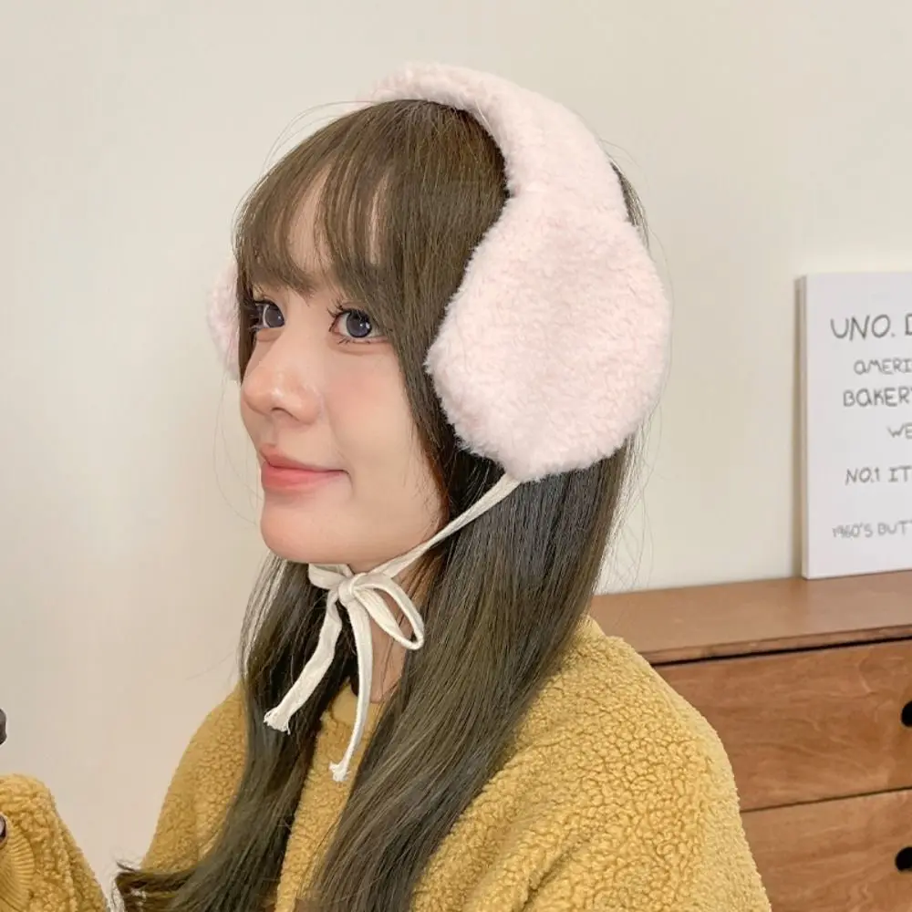 Cute Korean Y2k Plush Earmuffs Adjustable Handmade JK lolita Earflap Subculture Windproof Winter Ear Cover Female