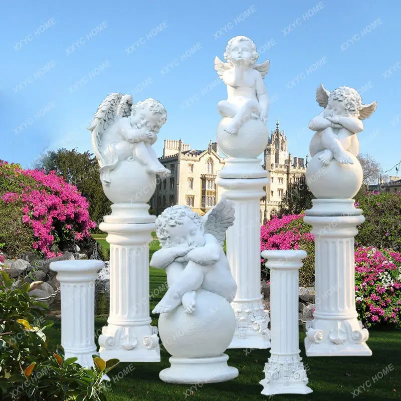 European-Style Little Angel Figure Sculpture Villa Meeting Garden Courtyard Decoration