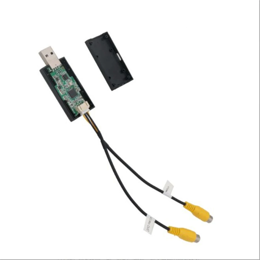 อะแดปเตอร์แปลงสัญญาณ USB เป็น CVBS 2 ช่องสัญญาณ CVBS สาย USB เป็น RCA ใช้ไฟ DC 5V สำหรับเครื่องเล่นมัลติมีเดีย Android และเครื่องเล่น Android TV
