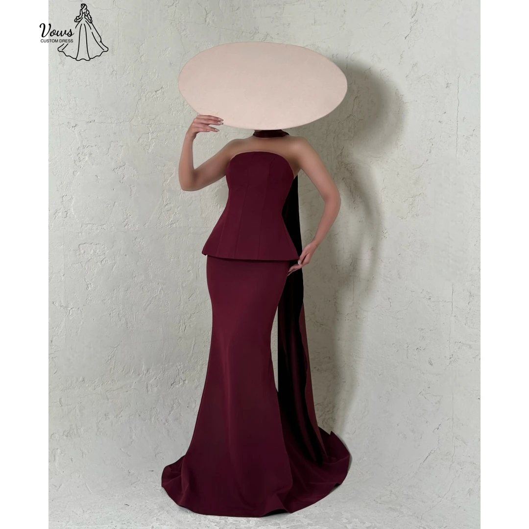 Vows Luxury Prom Dresses 2025 Ribbon Custom Made Dresses for Special Events Fishtail Skirt Satin Cloth Ball Gown Dress Evening