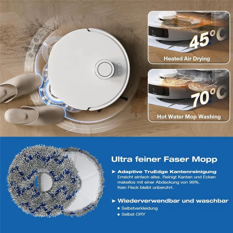 A38M Replacement Parts For Ecovacs Deebot T30S Combo Robot Vacuum Cleaner Main Side Brushes HEPA Filters Mop Pads Dust Bags