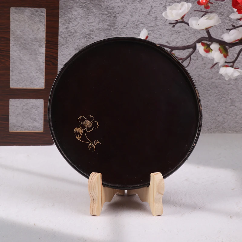 1PCS Foldable Decorative Rack Retro Wood Easel Plate Storage Rack Plate Tea Cake Dish Display Stand Home Kitchen Table Ornaments view 4
