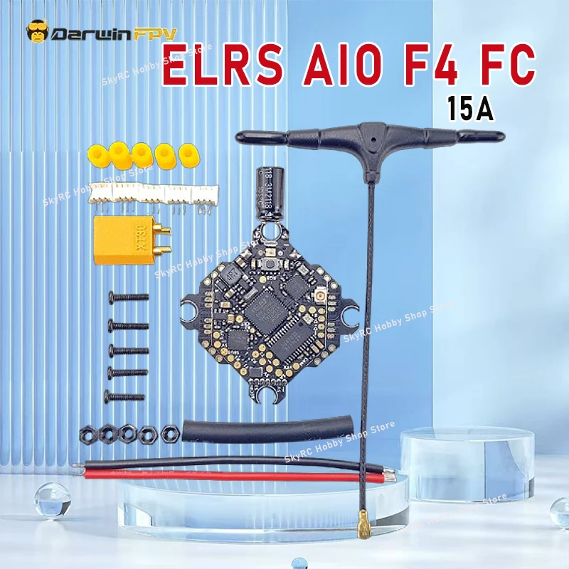 

DarwinFPV ExpressLRS ELRS AIO F4 FC FPV Bluejay 2,4G Контроллер полета Whoop Betaflight 15A OSD BEC 1-3S 4In1 ESC