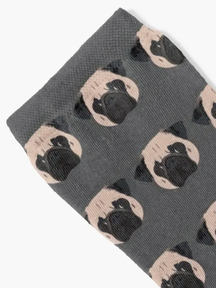 Winston the Pug Socks sport floral winter thermal Socks Ladies Men's