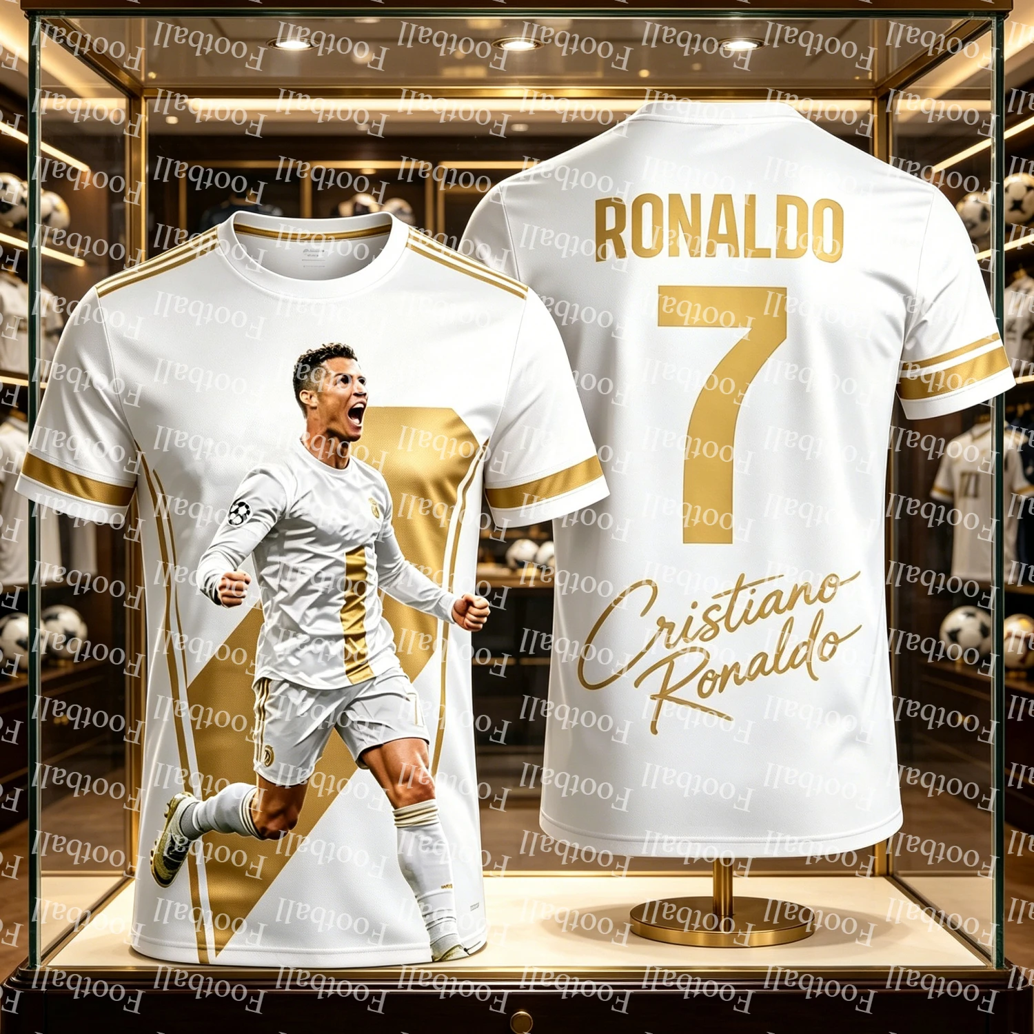 

Best-Selling 3D Printed Cristiano Ronaldo 7 Number Football Fan T-Shirt - Comfortable, Quick-Drying, Breathable Family Version