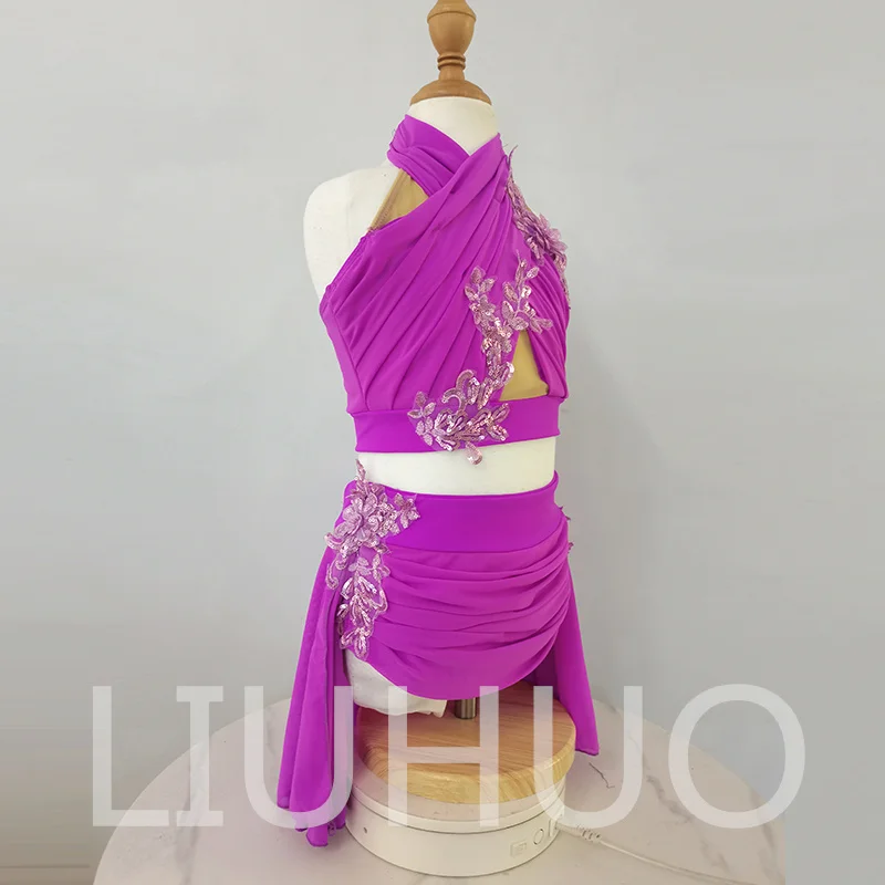 LIUHUO Lyrical Dancing Dress for Performance Color Pole Skirt Factory Customize BD3529