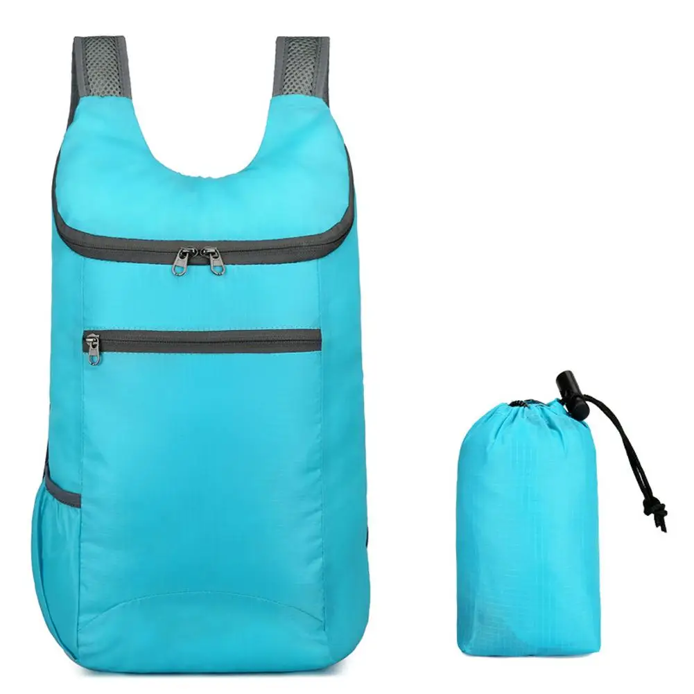 Outdoor Unisex Waterproof Foldable Backpack Large Capacity Women Men Travel Bags Portable Camping Daypack Hiking Sport Leis U4V0