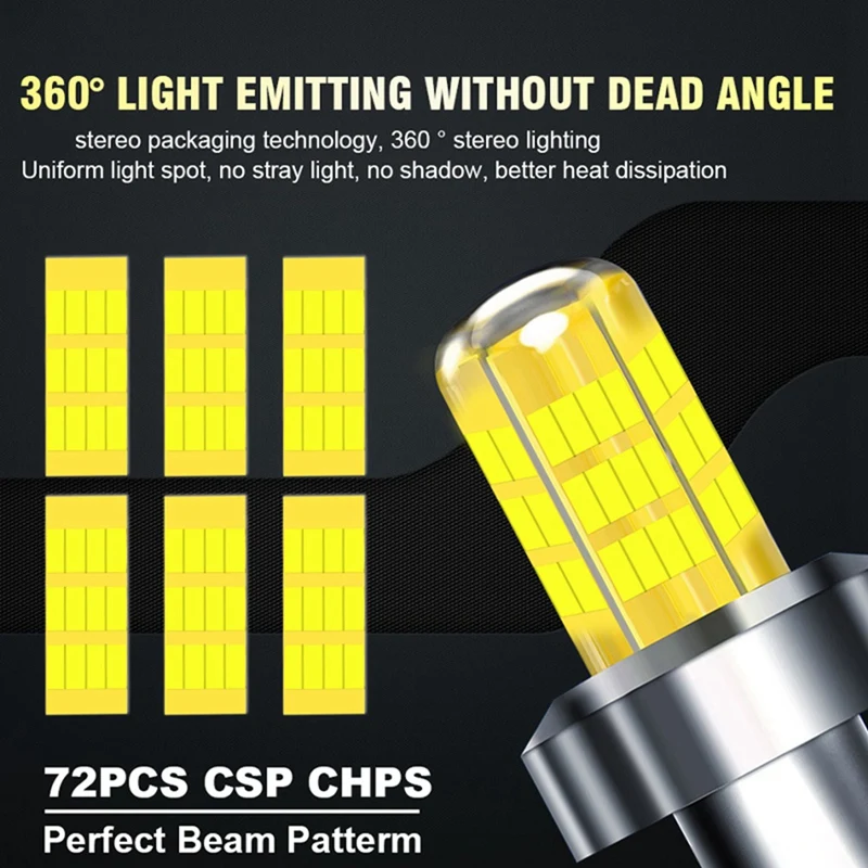 1 PCS LED Car Headlight Bulb Automotive Supplies As Shown Aluminum Alloy Canbus Led 360 350000LM 800W 3D Auto Lamps