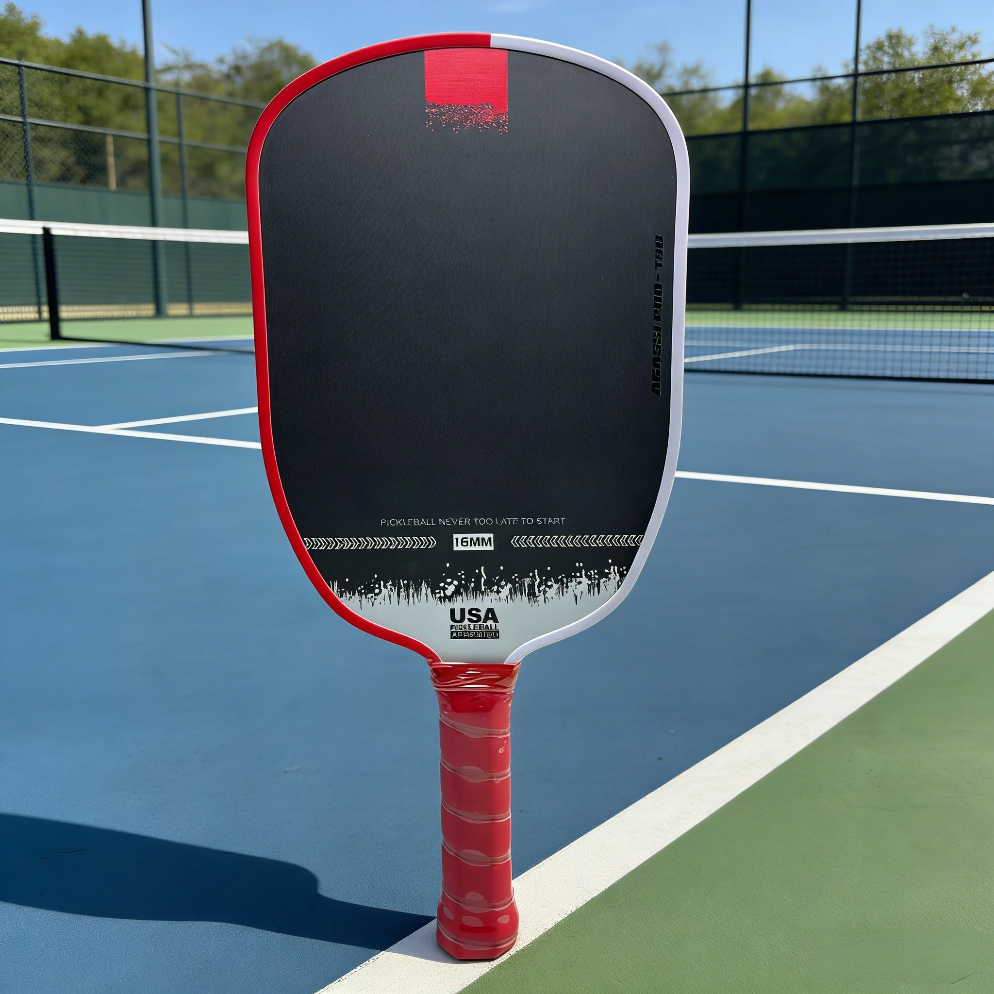 

Agassi Pro 16mm GEN4 TFP PP Core T700 Carbon Fiber Hybrid Pick Ball Paddle Stand USAPA Approved Portable Professional Custom ODM