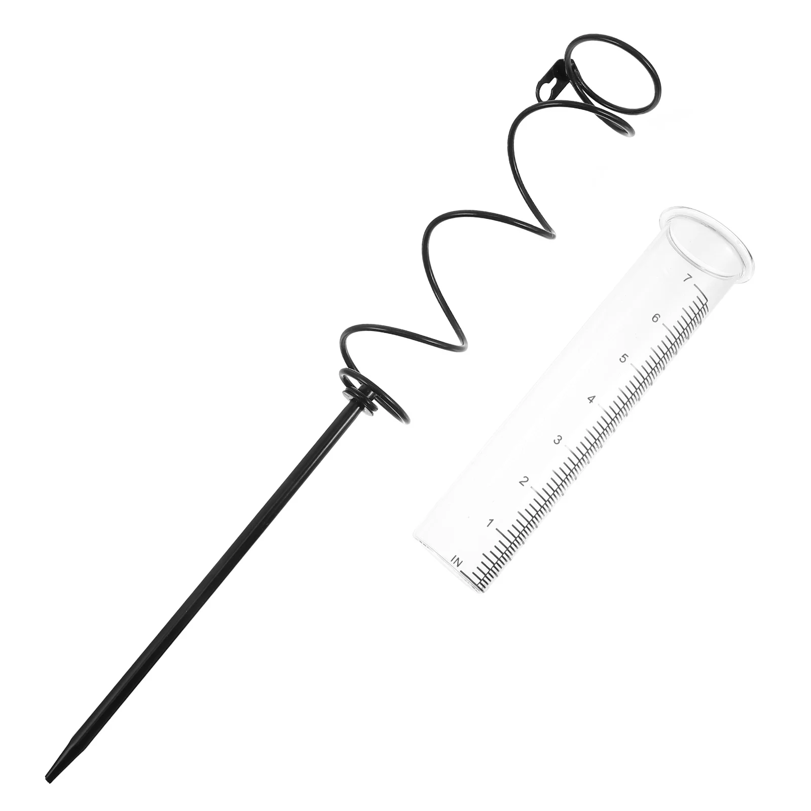 

Decorative Rain Gauge for Outdoor Use Premium Build Glass and Iron Rain Measurer Easy to Read Scale for Garden Lawn Monitoring