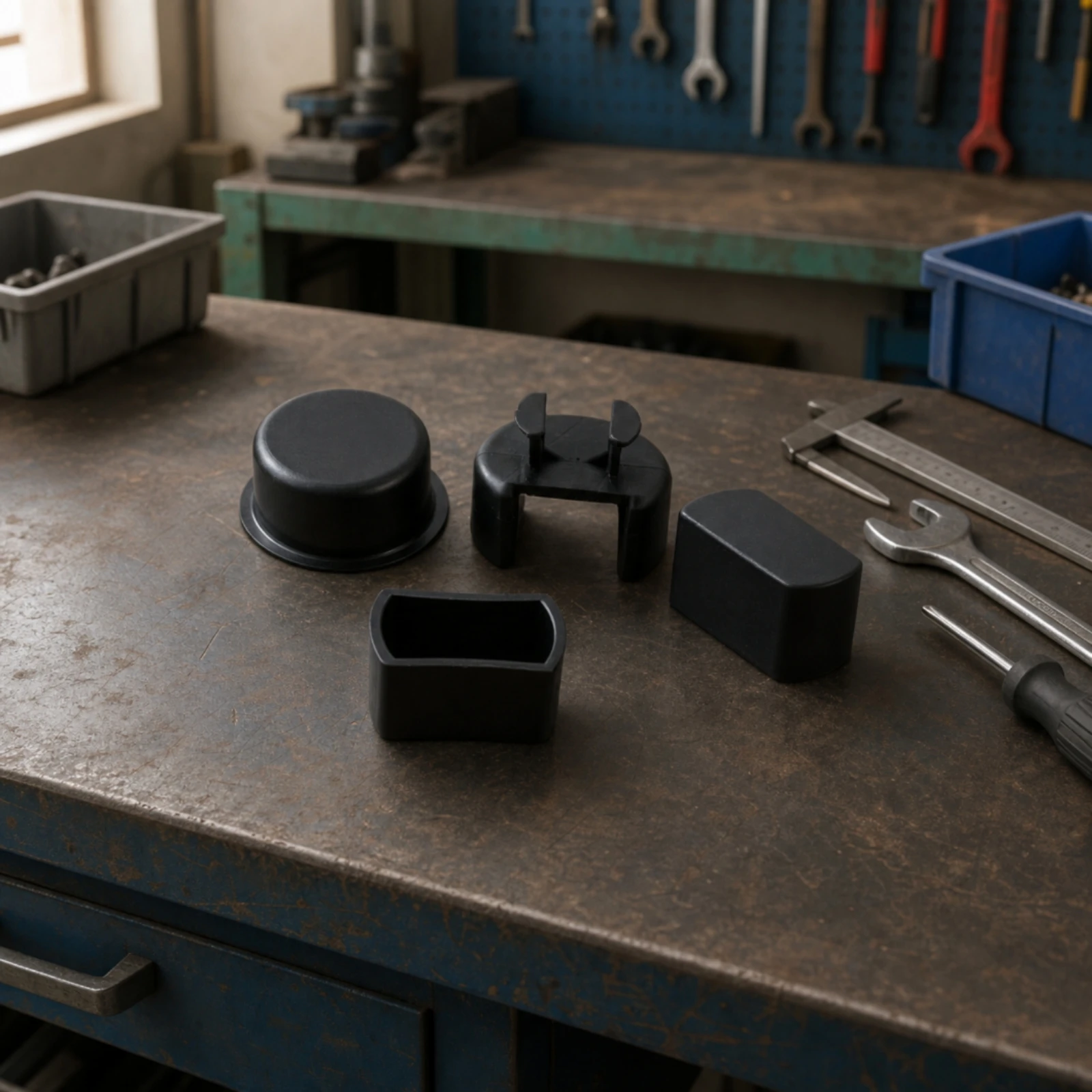 4 Pieces Tailgate Hinge Hinge Bushing Insert Kit Left and Right Tailgate Hinge Hinge Bushing Bushings Black Molded