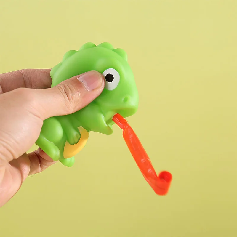 Creative Decompression Fidget Toys Pinch Frog Dinosaur Sticking Tongue Out Relieve Stress Toy Christmas Gifts