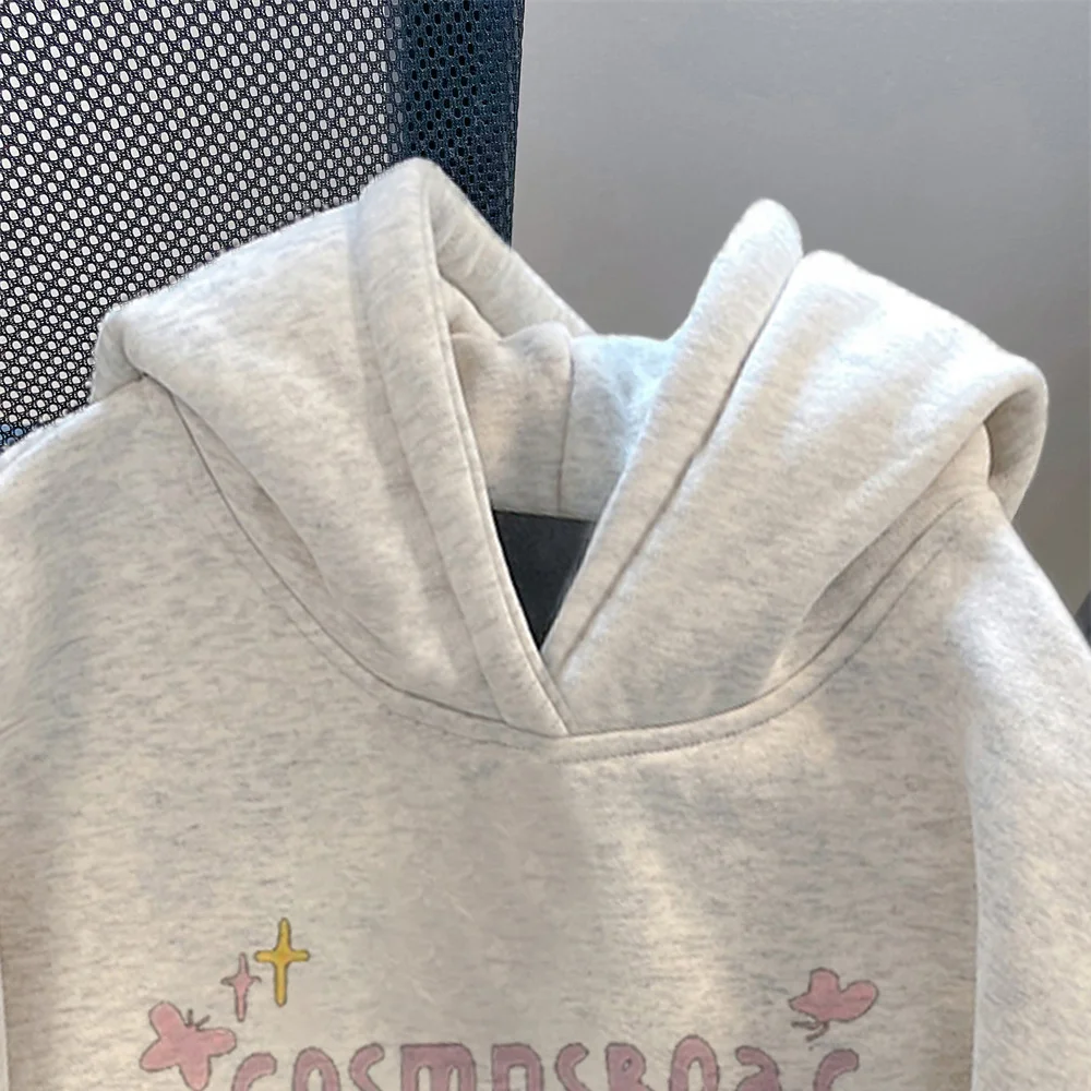 2024 Fireworks Print Hoodies Pocket Sweatshirt For Men And Women Loose America Style Ins Autumn Winter Velvet Thickened Pullover