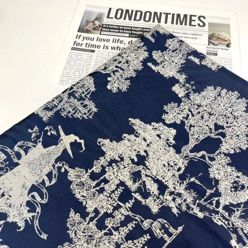 

Witch Animal Forest Jacquard Fabric Classic Ink Painting Womens Dresses Clothing Tablecloth Cushion Decorative Design DIY Cloth