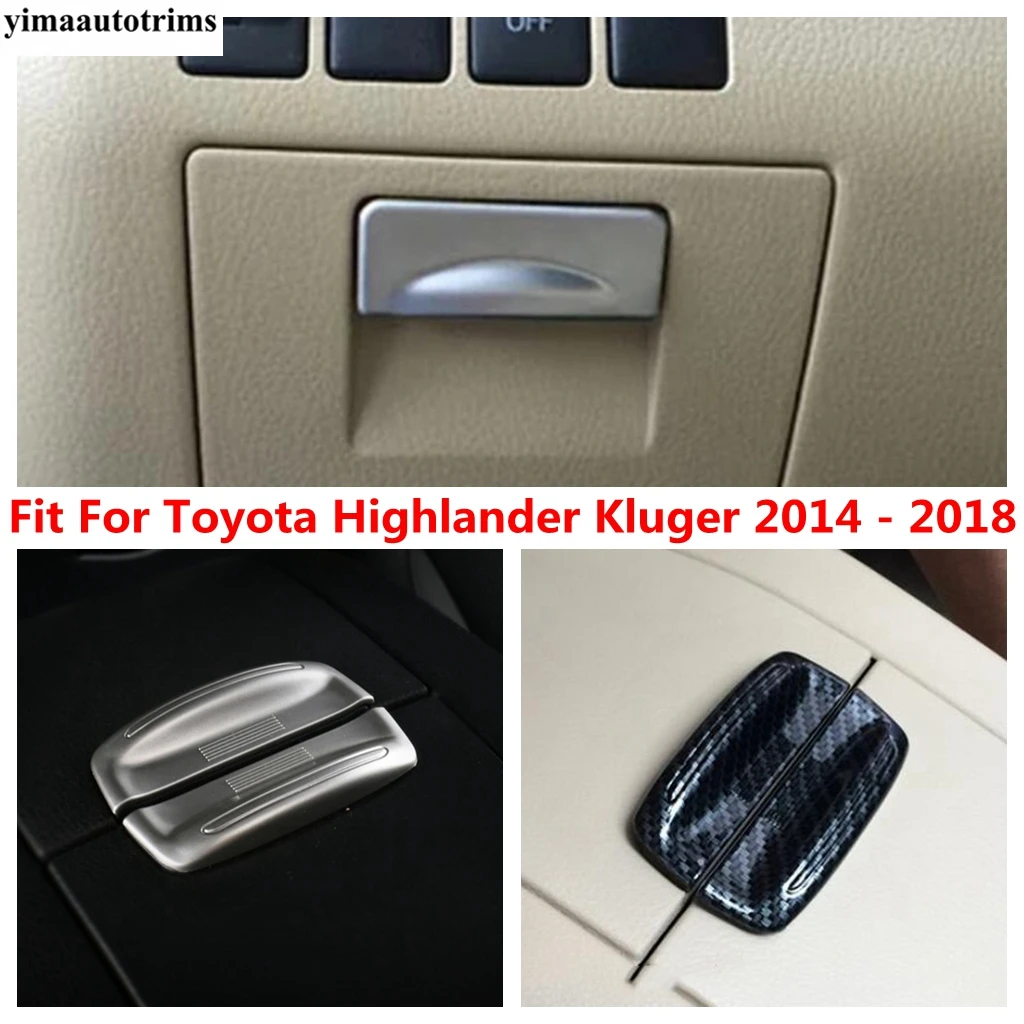 

ABS Central Console Armrest Box Panel / Main Driving Glove Box Sequin Cover Accessories For Toyota Highlander Kluger 2014 - 2018