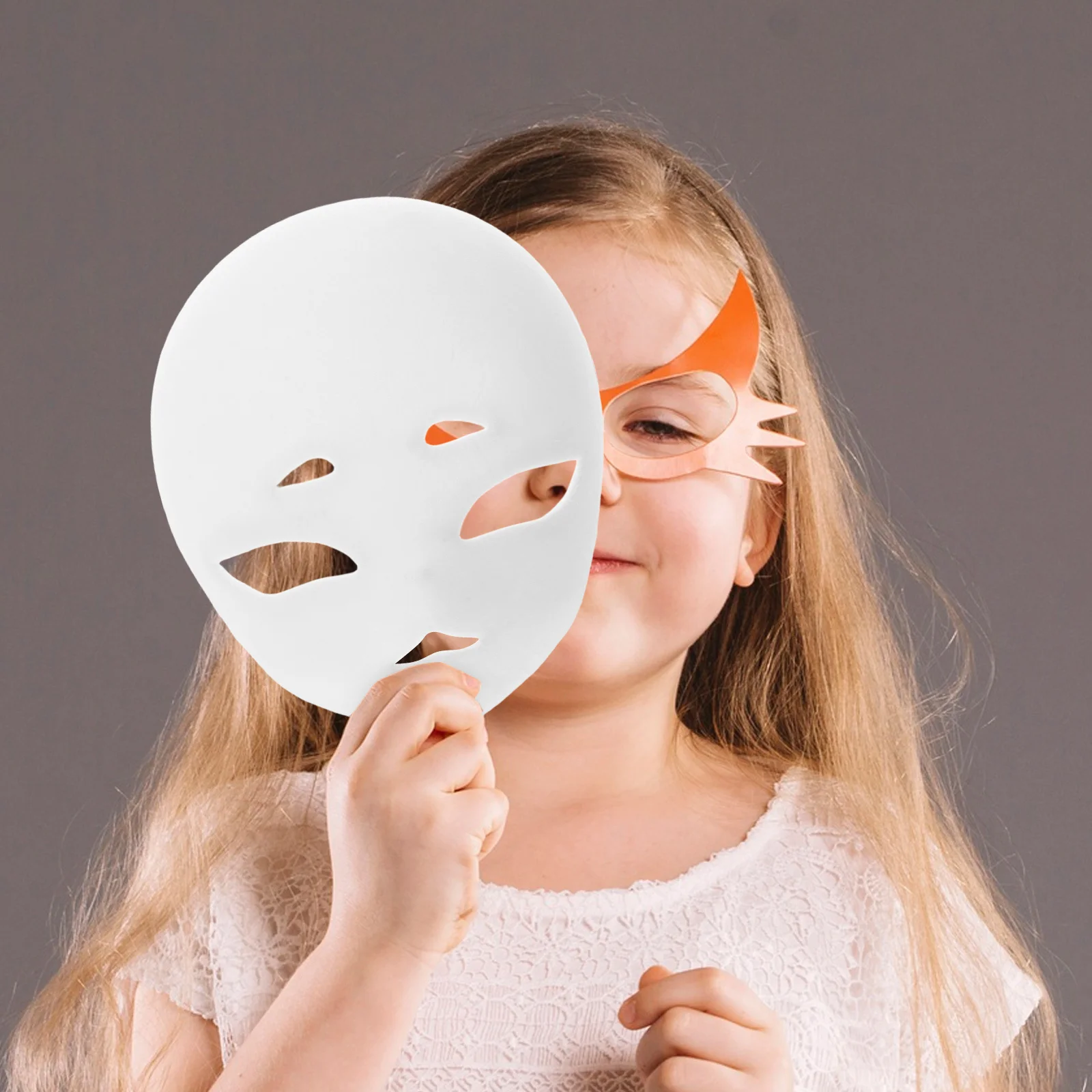 

Неокрашенная пластиковая белая маска животного, пустой меховой костюм, основа для головы, Хэллоуин, косплей, аксессуар для костюма «сделай сам», маска мехового костюма