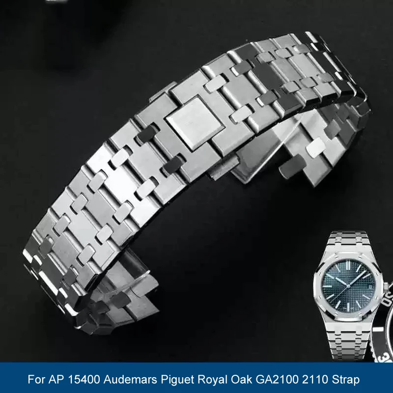 

316L Stainless Steel Bracelet For AP 15400 Audemars Piguet Royal Oak GA2100 2110 Strap Men Watch Band 26mm