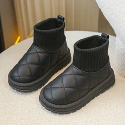 Children's Boots Sock Style Snow Boots Girls Short Boots Kids Cute Sewing Autumn Winter New Warm Thermal Shoes for Boys Unisex