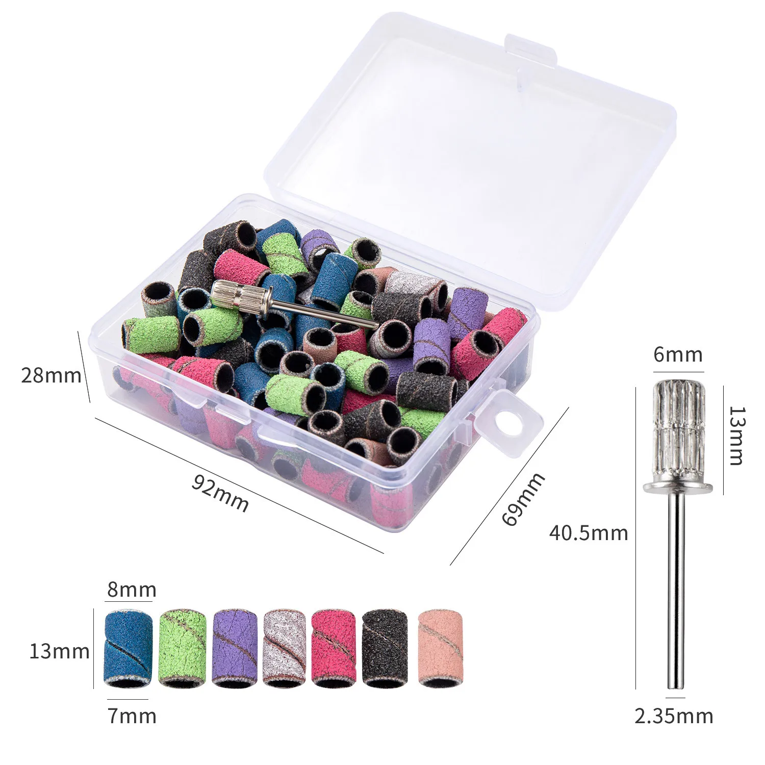 Sanding Bands Grit File for Professional Manicure Pedicure Nail Electric Drill Machine Grinding Sand Ring Bit