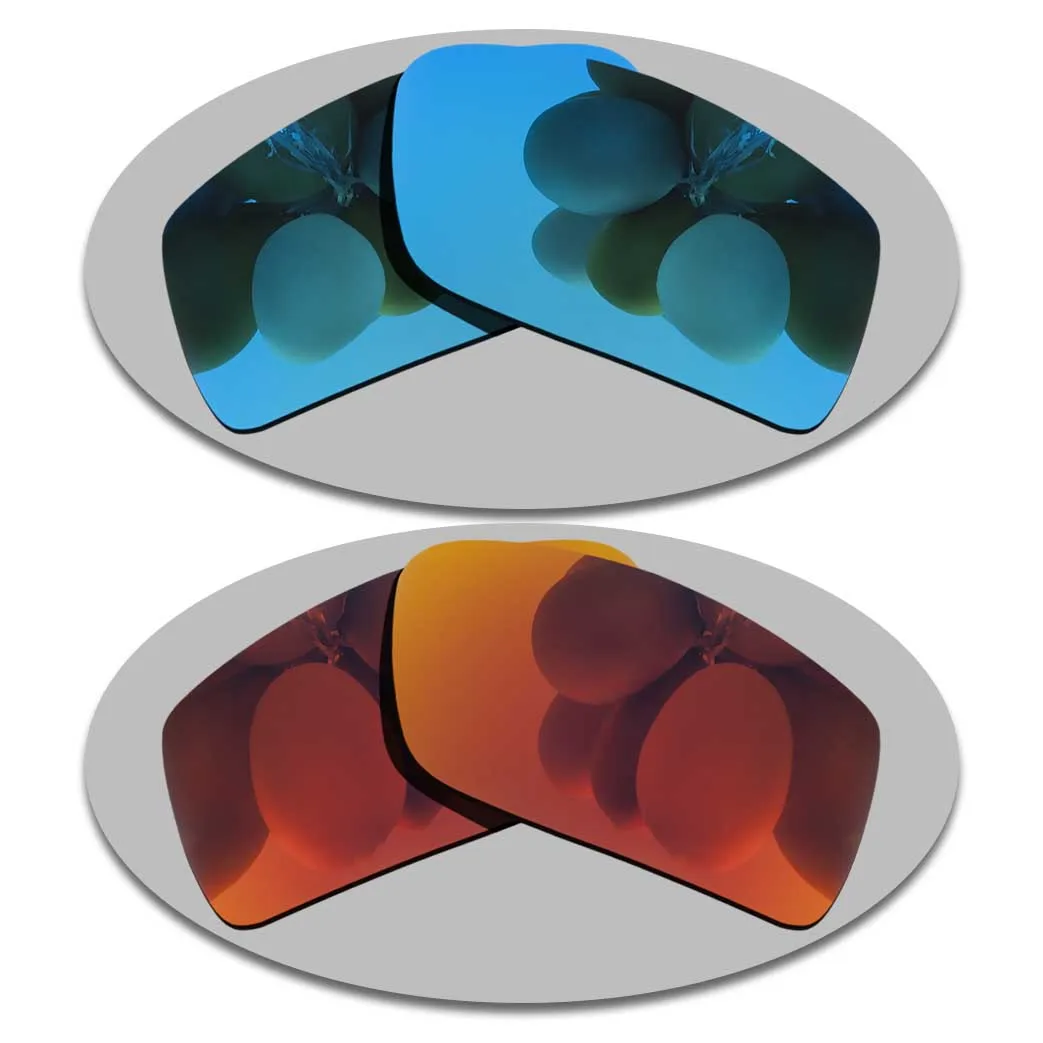 Sky Blue&Fire Red Lenses Replacement For-Oakley Eyepatch 2 Polarized Sunglasses