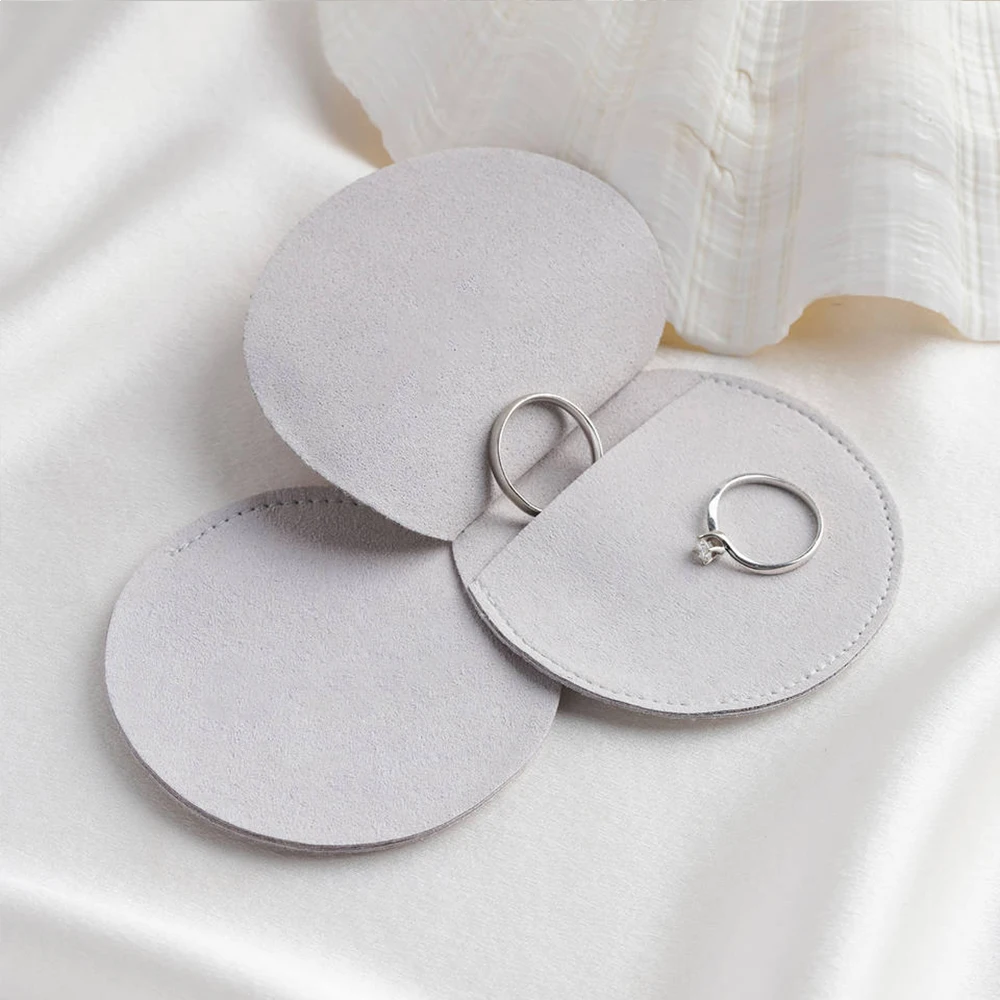 5Pcs Round Microfiber Bag for Jewelry